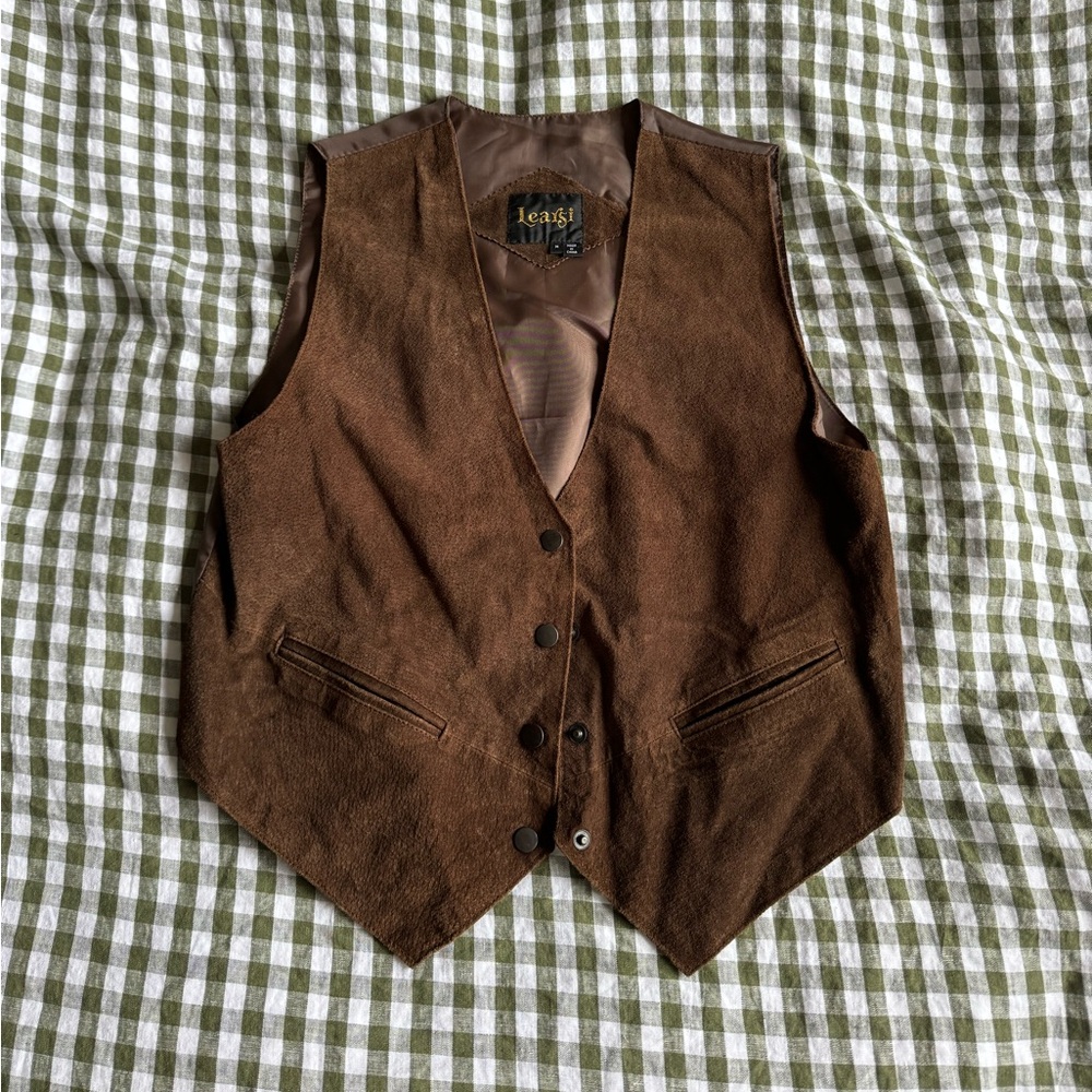 Vintage Learsi Brown Suede Vest